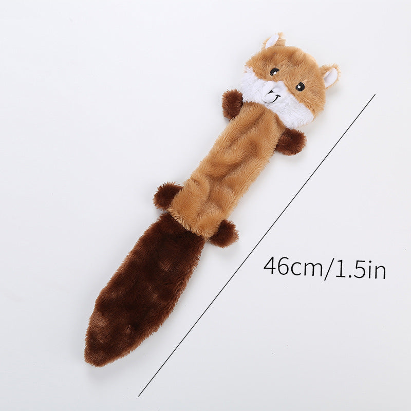 Cute Plush Squeaker Dog Toy For Playful Dog Play Brown Accessories