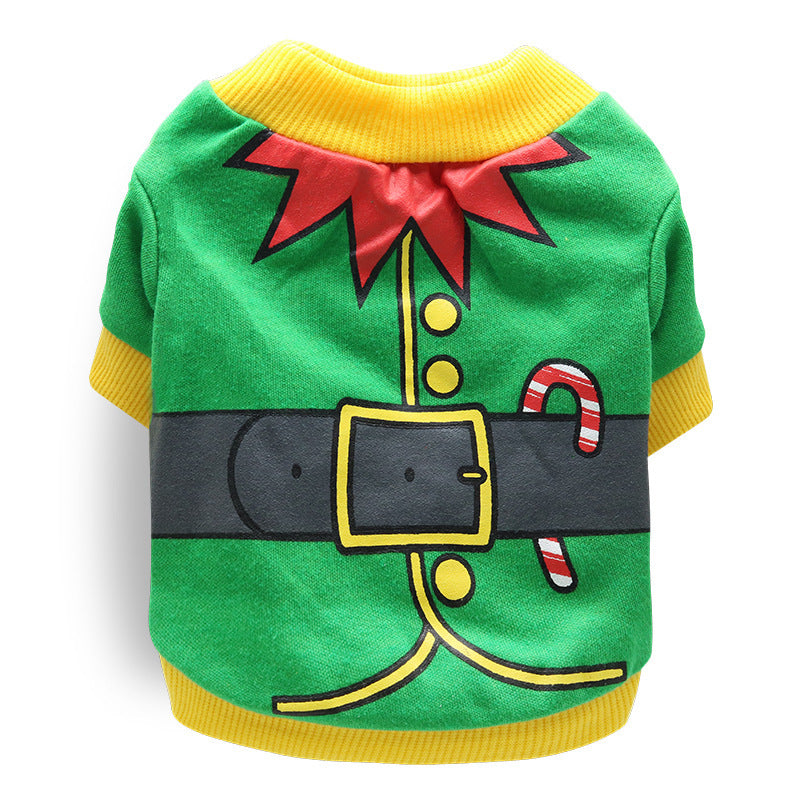 Casual Christmas Pet Dog T shirt Cotton Holiday Dog Apparel 7 style / L christmas