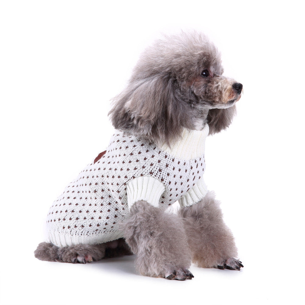 Christmas Snowflake Dog Sweater: British Style Winter Pullover for Small Dogs Accessories