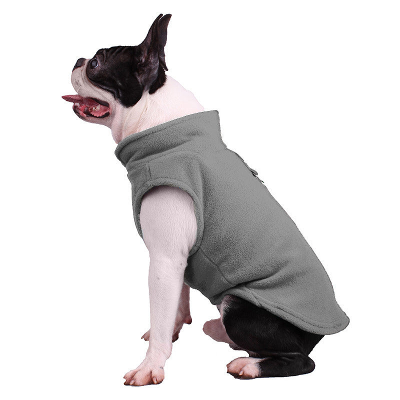Ocean Print Dog Coat With Harness And Leash Set Grey / L Coats & Dog Vests