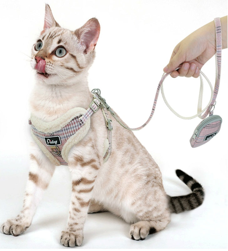 Adjustable Dog Harness and Leash Set for Small and Medium Dogs - Accessories