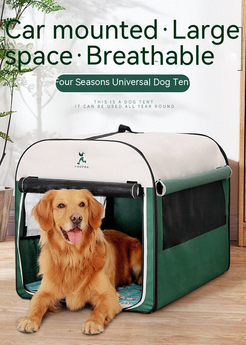 Cozy Indoor/Outdoor Dog House/Tent | Winter Warm And Breathable Dog Kennel Green / S house