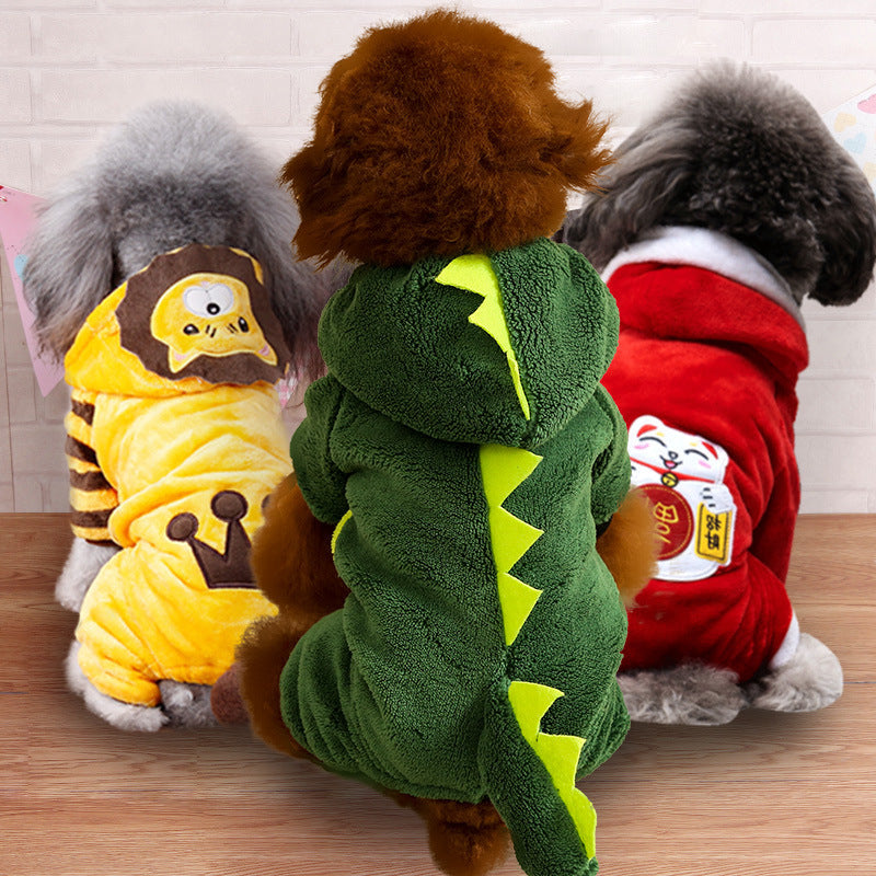 Winter Warm Dog Costume Sweater | Soft Coral Fleece Outfit for Dogs costumes