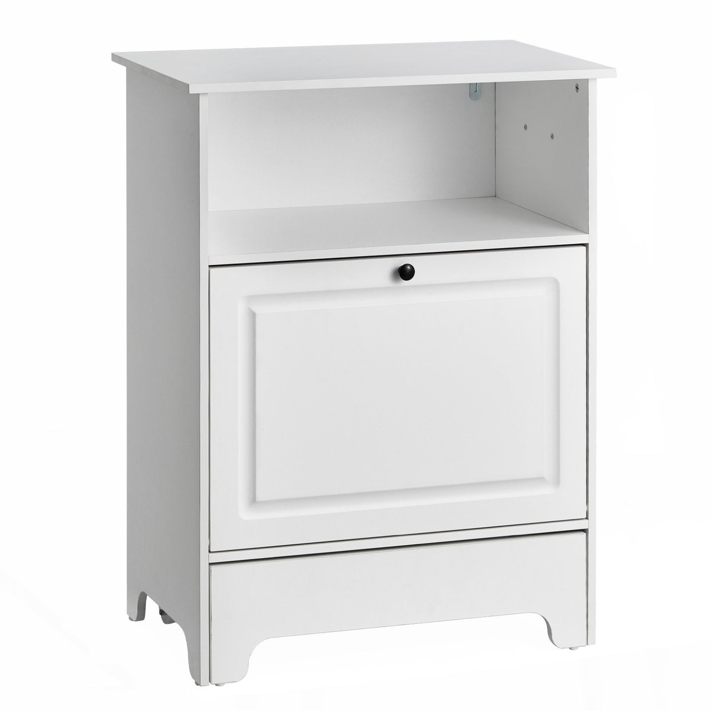 VEVOR Dog Feeding Station with Elevated Dog Bowls | Hidden Storage Cabinet for Dog Food And Toys White food