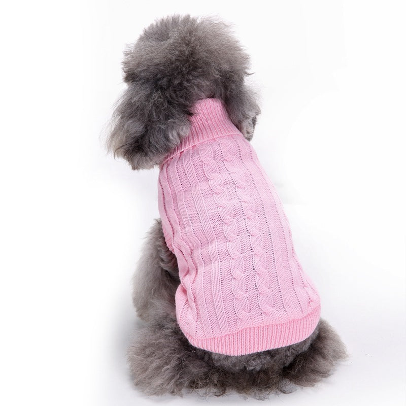 Warm Wool Knitted Dog Sweater | Soft Dog Pullover And Sweater Pink / 2XL Accessories