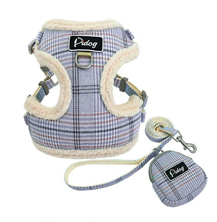 Adjustable Dog Harness and Leash Set for Small and Medium Dogs - Blue / M - Accessories