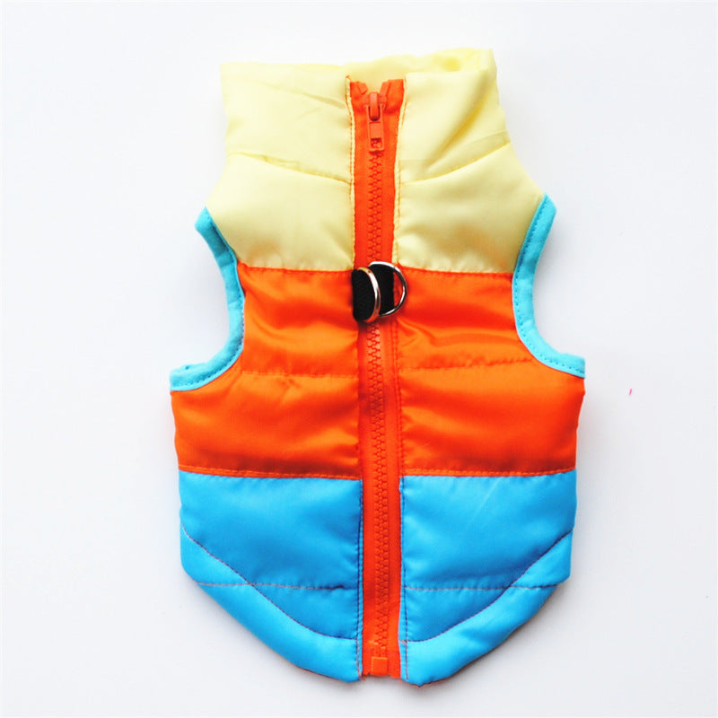 Winter Dog Puffer Vest And Jacket | Three-Piece Dog Coat Set - Blue / L - coats