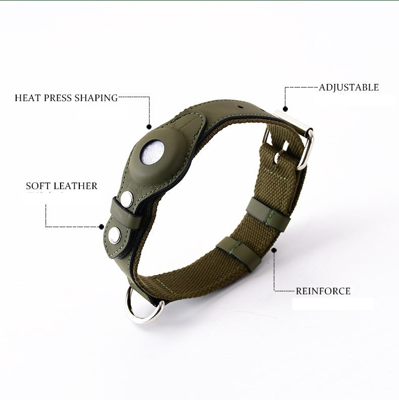 Adjustable AirTag Dog Collar | Secure Anti Loss Tracking Collar For Dogs Dog Collars & Leashes