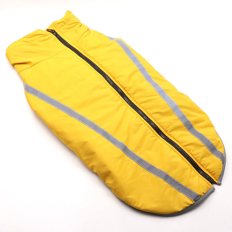 Warm Dog Winter Coat And Windbreaker for Medium to Large Dogs - Yellow / 3XL - Coats & Dog Vests