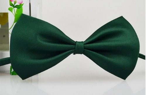 Adjustable Dog Bow Tie And Neck tie | Colorful Dog Accessory Forest Green beds