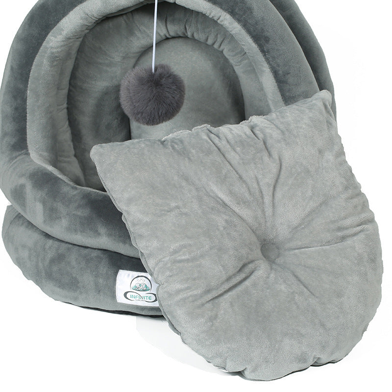 Plush Yurt Dog Bed | Washable And Cozy Dog House for Small Dogs house