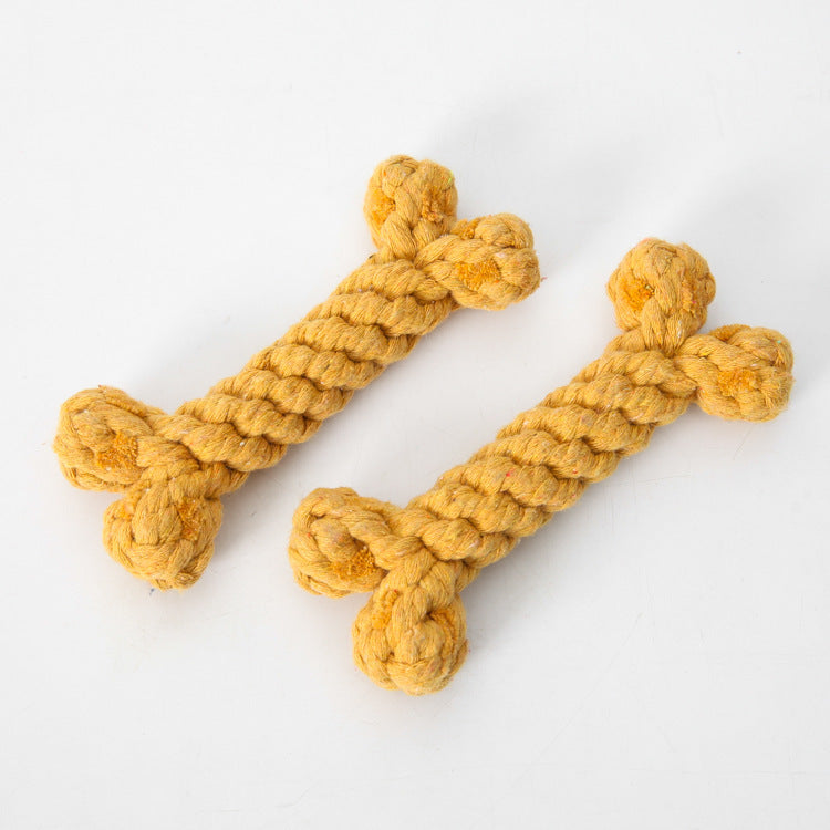 Durable Cotton Rope Bone Dog Toy Bite Resistant for Dog Play Accessories