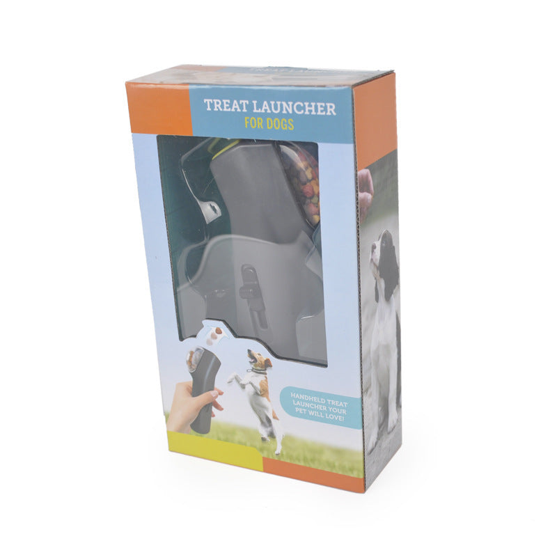 Interactive Dog Treat Launcher | Reward Dog Training Toy Grey dog training
