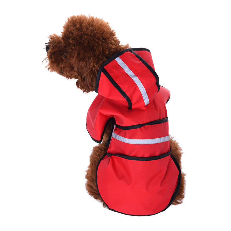 Dog Raincoat Poncho: Waterproof Polyester Dog Jacket with Hood - Accessories