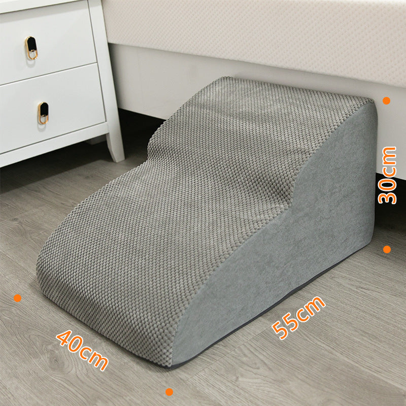 Adjustable Dog Stairs And Ramp | Washable 2 3 And 4 Layer Dog Ladder Gray / Second Floor 30cm High home