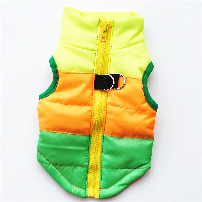 Winter Dog Puffer Vest And Jacket | Three-Piece Dog Coat Set - Green / L - coats
