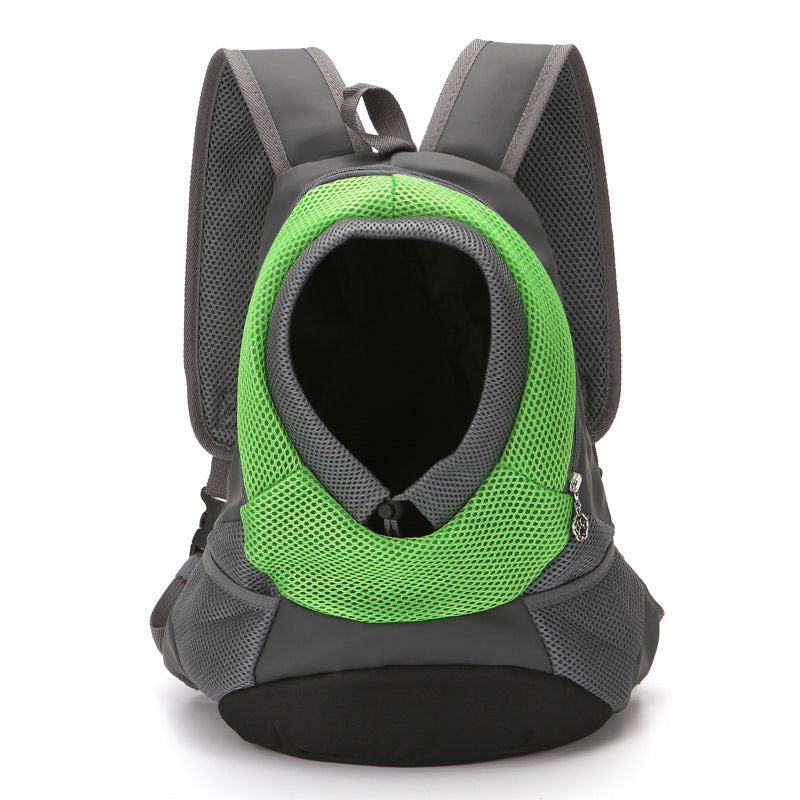 Soft PU Leather Dog Travel Backpack | Dog Carrier Bag for Outings - Green Small - travel