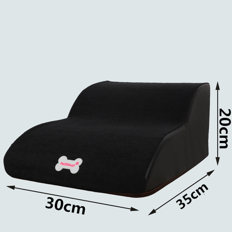 Soft Dog Steps And Ramp | Customizable 2 3 And 4 Layer Dog Ladder Super small 2layers black / Figure home