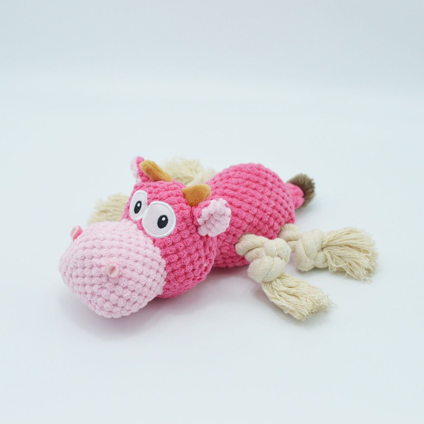 Tough Squeaky Hippo Dog Toy | Durable Chew Toy for Large Dogs Pink toys