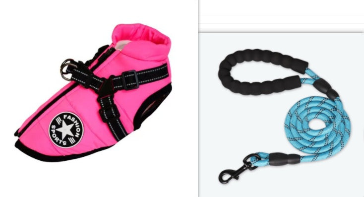 Waterproof Winter Dog Coat with Built-in Harness | Warm Dog Jacket For Winter - Roseo / 2XL - Coats & Dog Vests