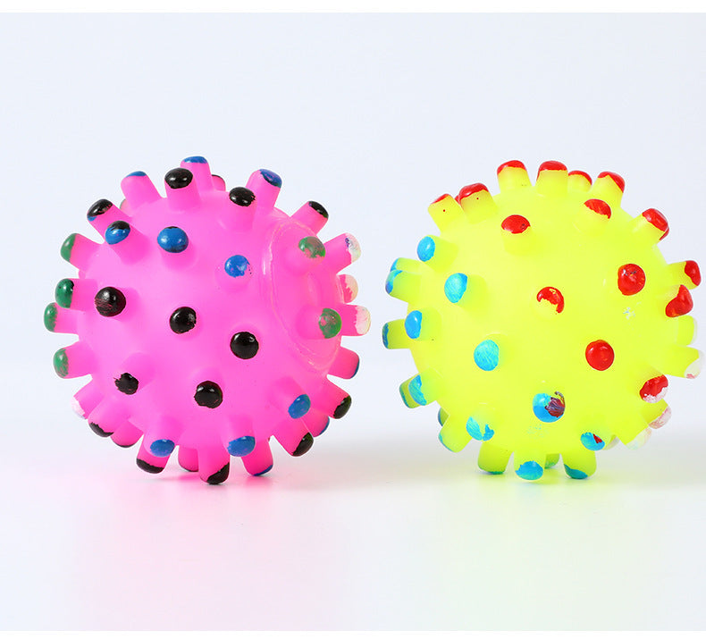 Interactive Squeaky Dog Toy Ball | Durable And Chew Resistant Vinyl Fetch Toy Random / 6.5cm dog training