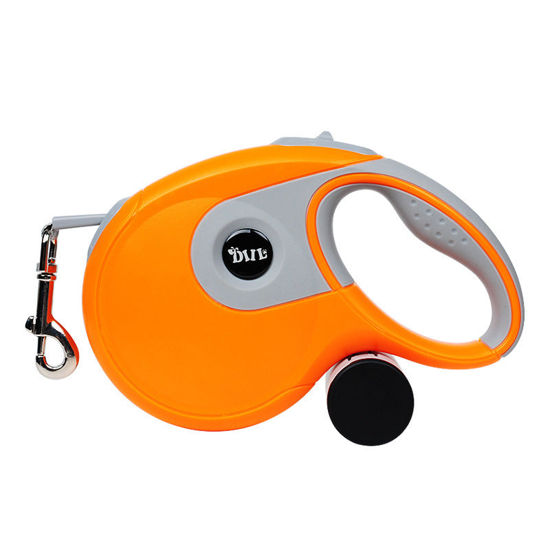 Retractable Dog Leash with One-Button Lock | Soft-Grip Handle For Dogs - Orange / 5m - leash