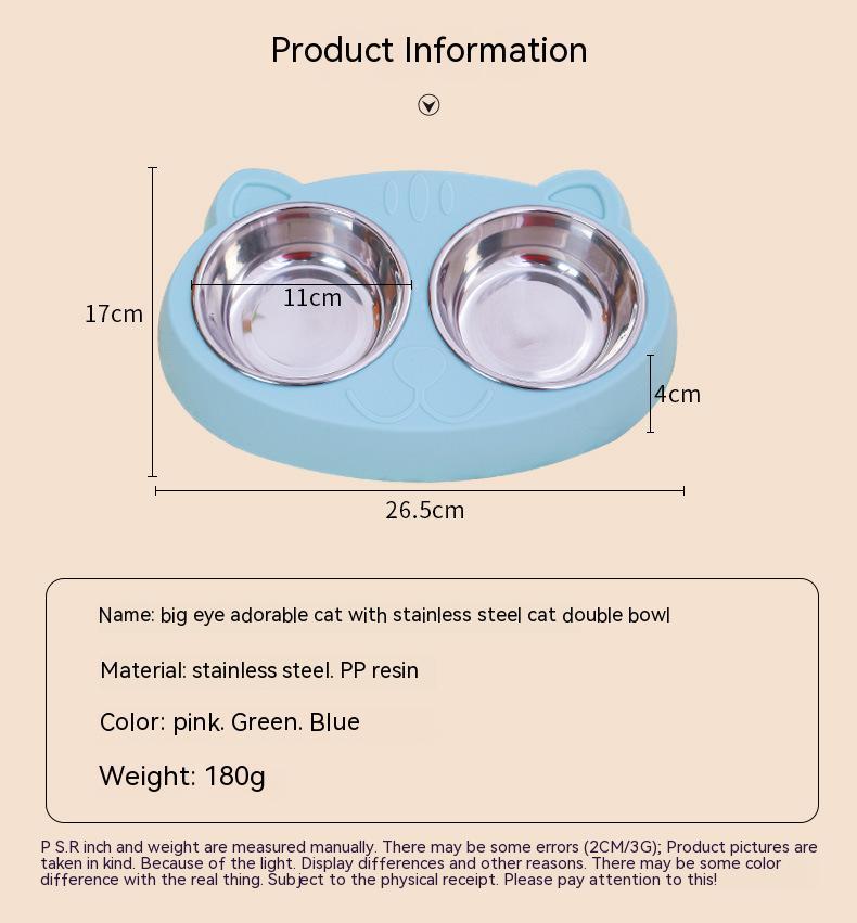 Elevated Double Dog Bowls with Stainless Steel Dishes | Non Slip Dog Feeder Station home