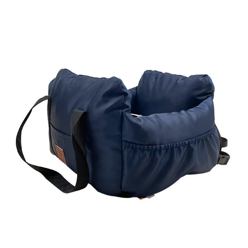 Dog Travel Car Booster Seat | Dog Safety Bed with Removable Cushion - travel