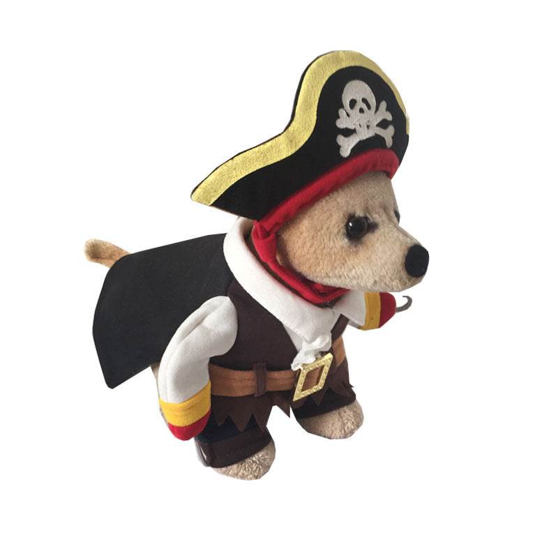 Halloween Funny Dog Clothes: Pirate Dog Costume Jumpsuit Accessories