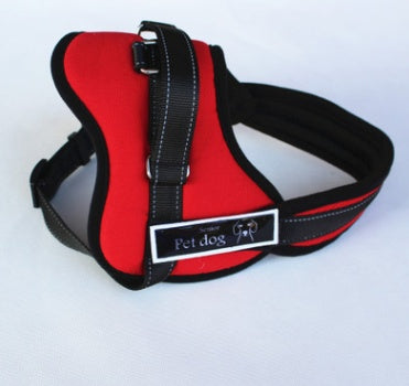 3M Reflective Dog Harness | Adjustable High-Visibility Safety Dog Vest - Red / L - harness
