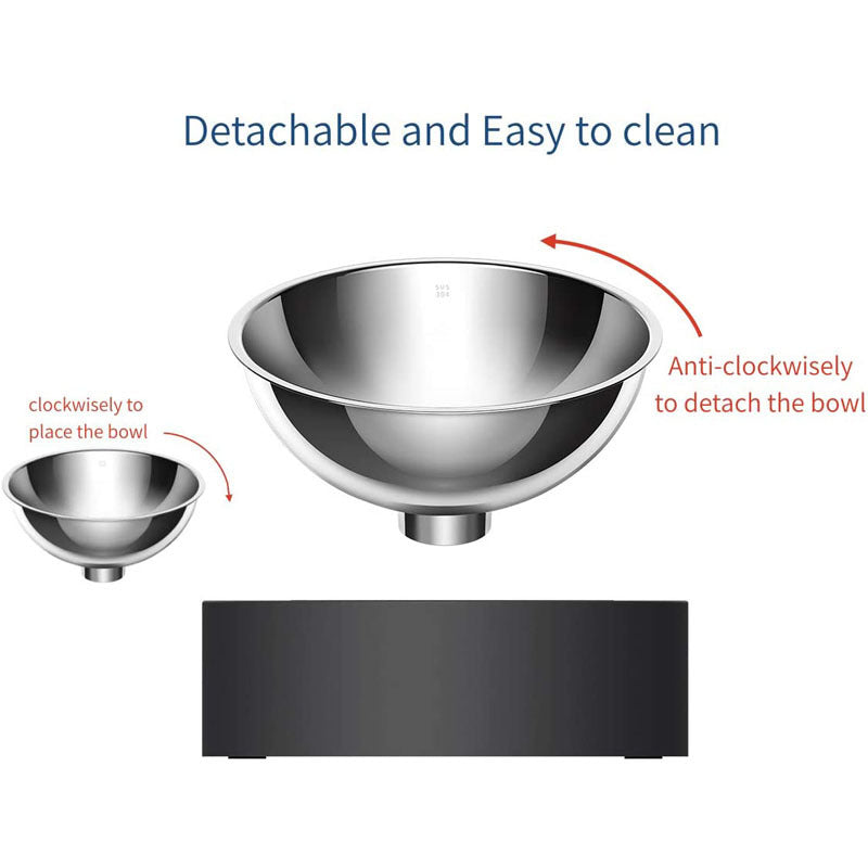 Adjustable Stainless Steel Pet Dog Cat Double Bowls Anti Slip food