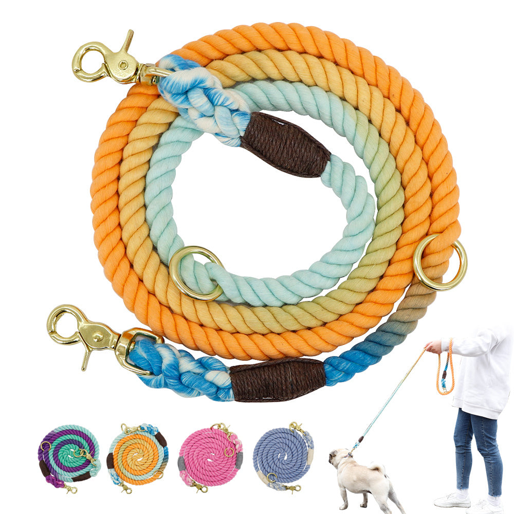 Nylon And Metal Chain Dog Leash | Leash for Large Dogs - leash