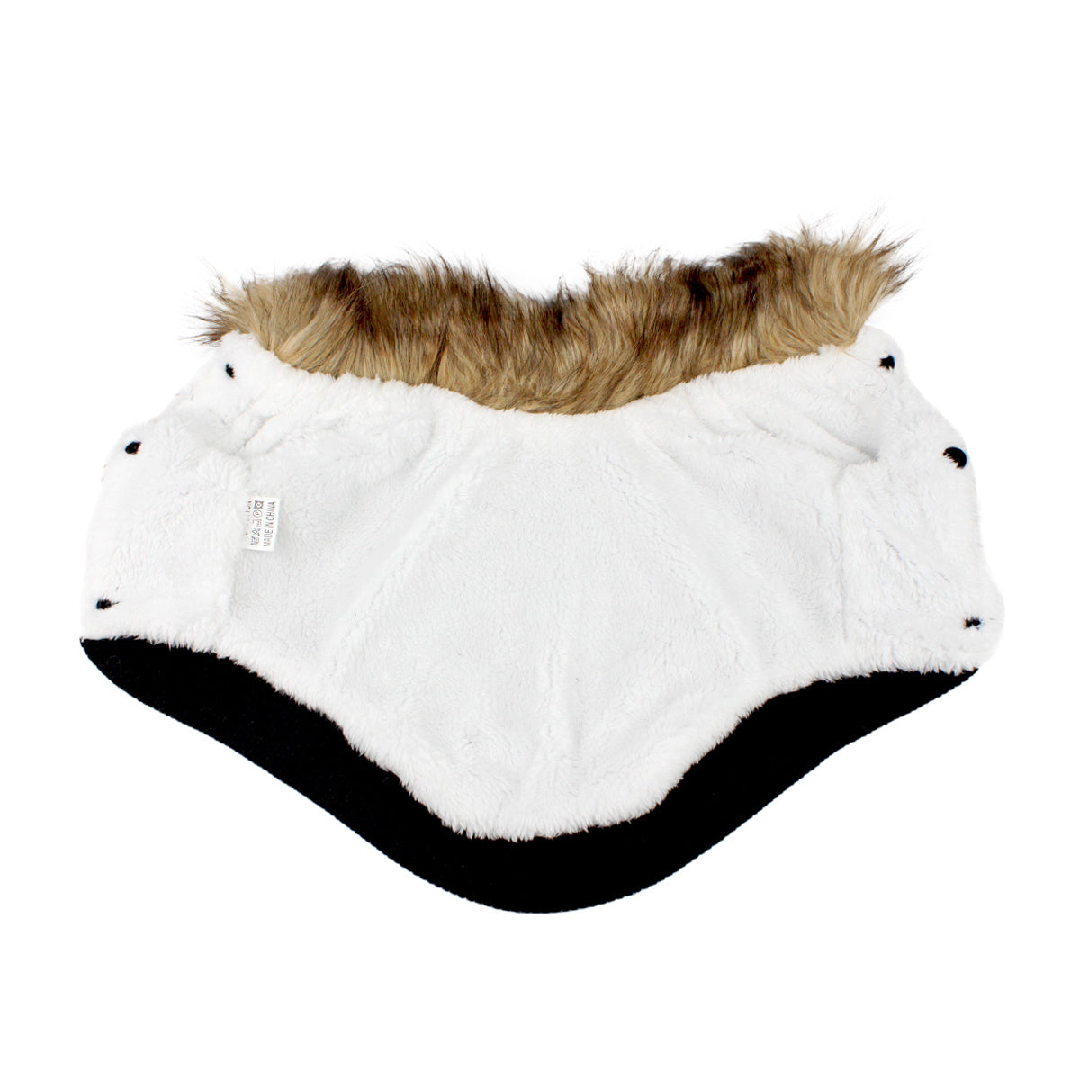 Luxury Dog Leather Coat with Faux Fur Collar | Warm Dog Winter Jacket - Coats & Dog Vests