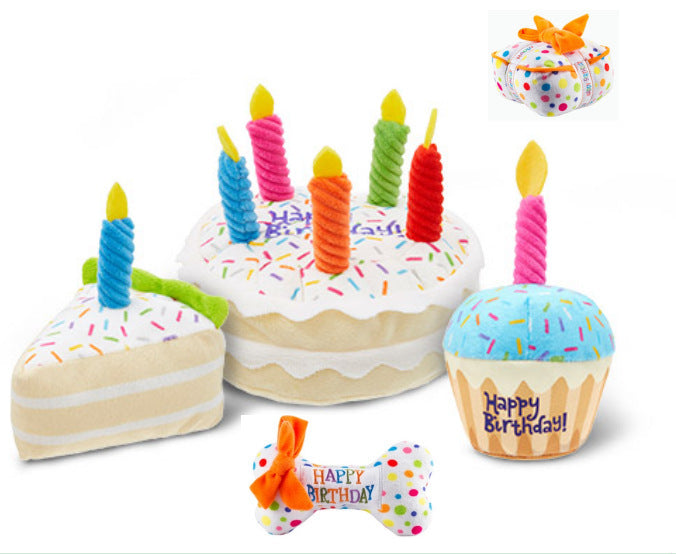 Pet Dog Birthday Supplies Plush Toy Dog Birthday Gift birthday