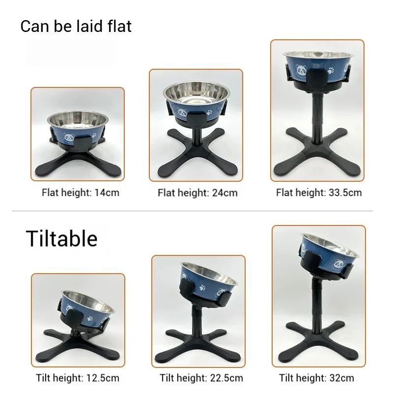 Adjustable Elevated Dog Bowls Stand for Medium And Large Dogs food