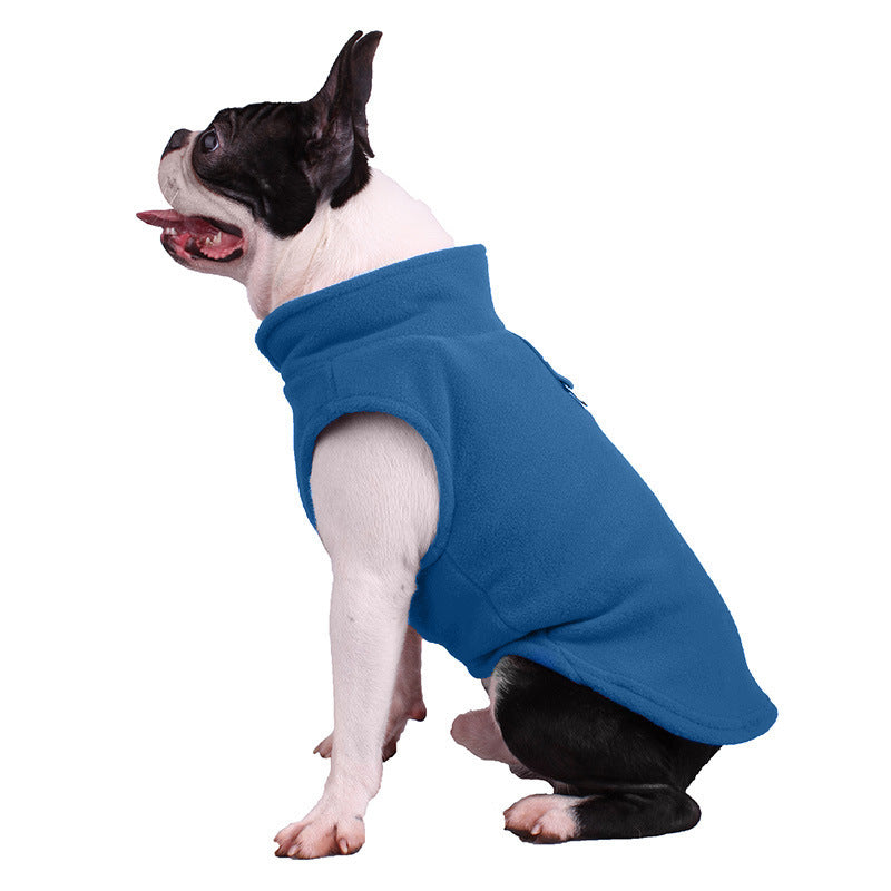 Ocean Print Dog Coat With Harness And Leash Set Blue / L Coats & Dog Vests