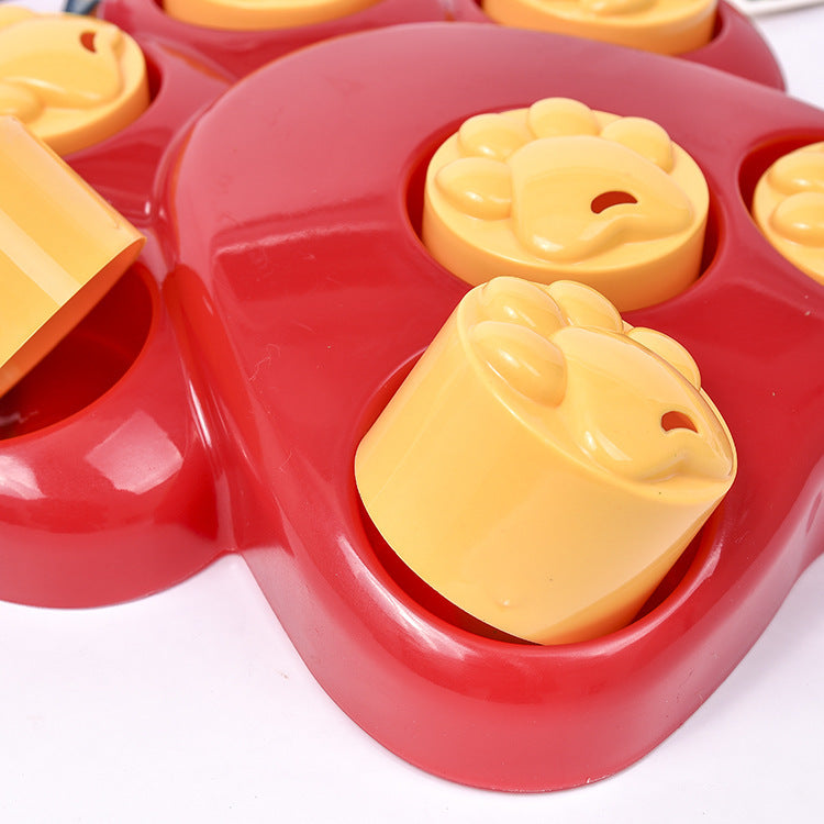 Interactive IQ Training Dog Puzzle Feeder Toy | Rubber Snack Dispenser for Dogs Red toys
