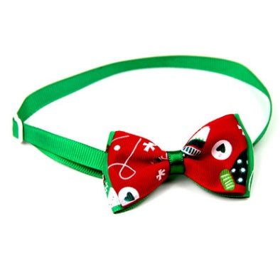 Adjustable Christmas Dog Bow Tie with Bell | Single Piece Dog And Cat Accessory 8 bow