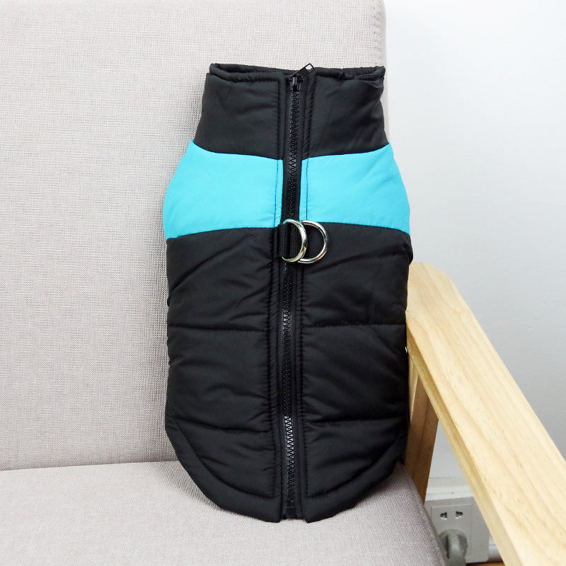 Waterproof Winter Dog Coat | Warm And Casual Dog Cotton Vest - Blue / 3XL - coats