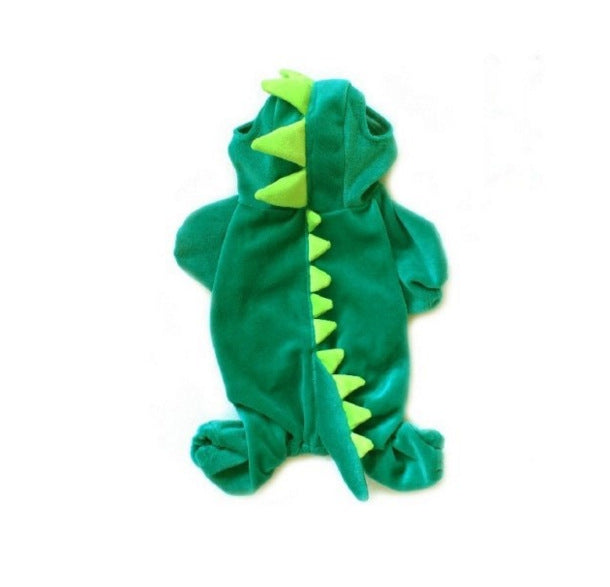Pet Dog Halloween Dinosaur Dress Up Costume for Medium and Small Dogs green / L Accessories
