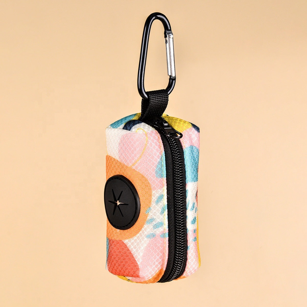 Portable Dog Waste Bag Dispenser | Stylish Printed Poop Dog Bag Holder - Yellow / Free Size - travel