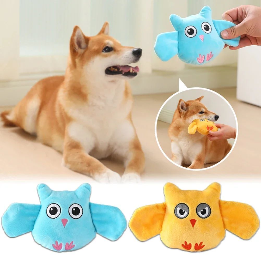 Plush Squeaky Dog Toys | Cute Bite Resistant Animal Shapes for All Dog Sizes home