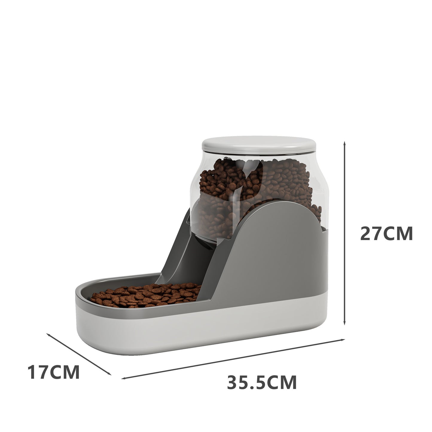 Automatic Dog Feeder And Water Dispenser for Dogs | Non Slip Dog Food Dispenser Grey / Feeder food