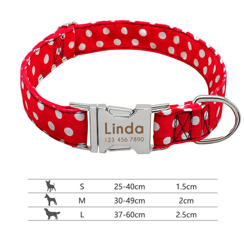 Durable And Adjustable Dog Collar with Secure Metal Buckle Dog Collars & Leashes