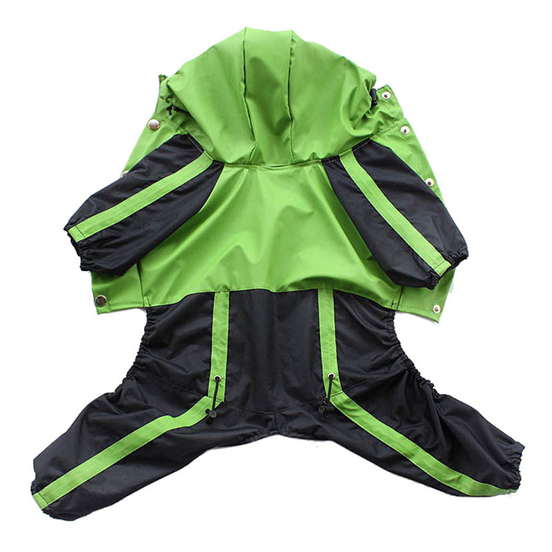 Dog Raincoat For Various Sizes: Waterproof Nylon Jacket with Full-Body Protection - Accessories