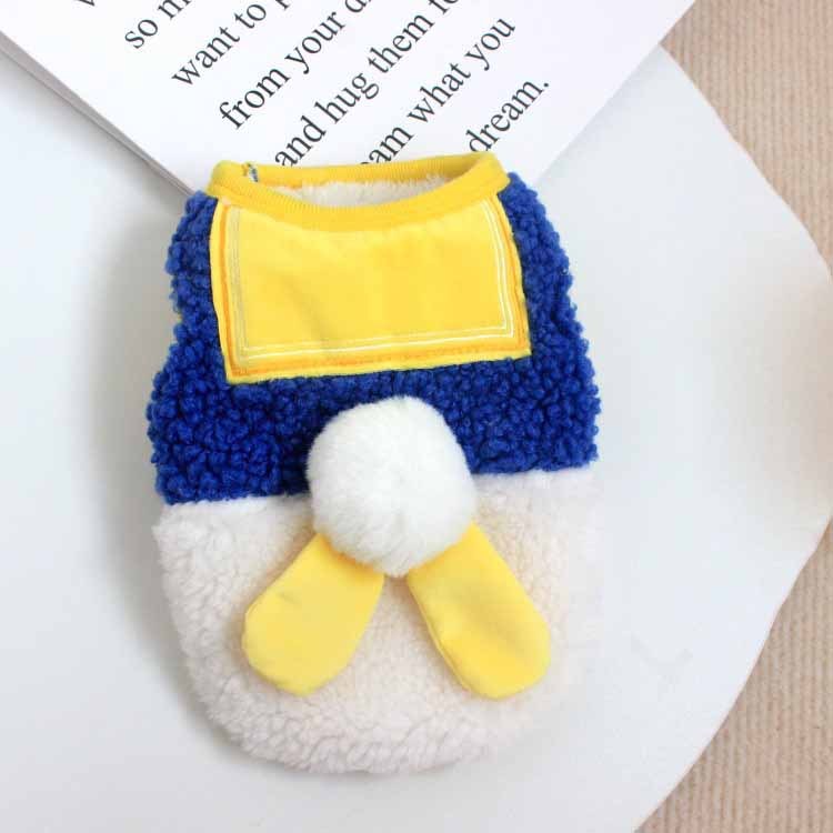 Double Layer Fleece Dog Vest | Contrasting Color Dog Coat Blue white / L coats