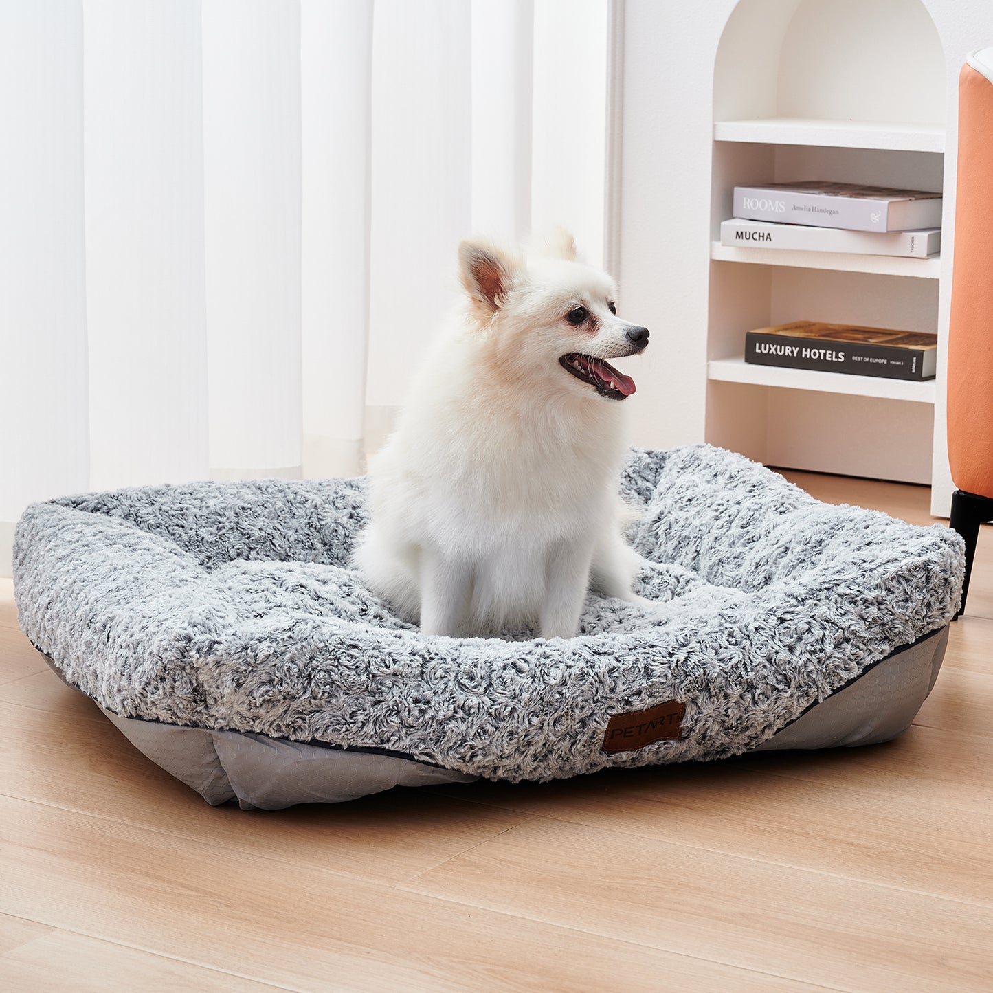 Plush Dog Sofa Bed | Calming Dog Bed with Removable Cushion beds