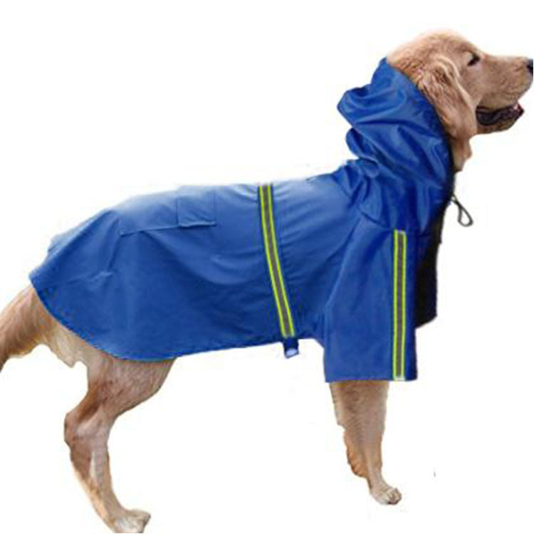 Spring/Summer Dog Raincoat: Waterproof Reflective Cape for All Dogs - Blue / 2XL - Accessories