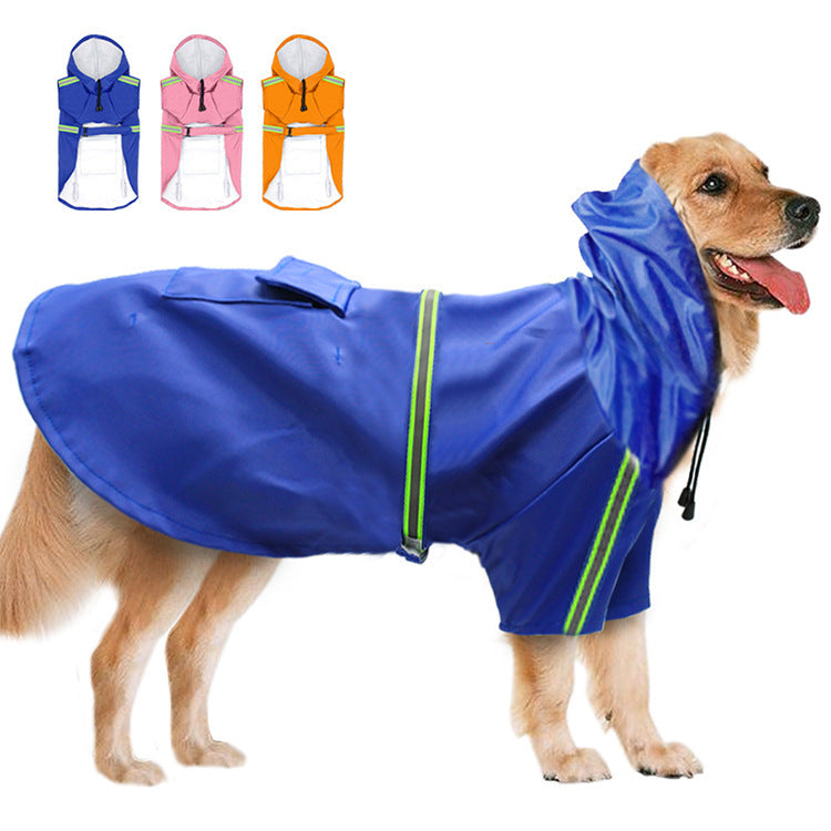 Spring/Summer Dog Raincoat: Waterproof Reflective Cape for All Dogs - Accessories