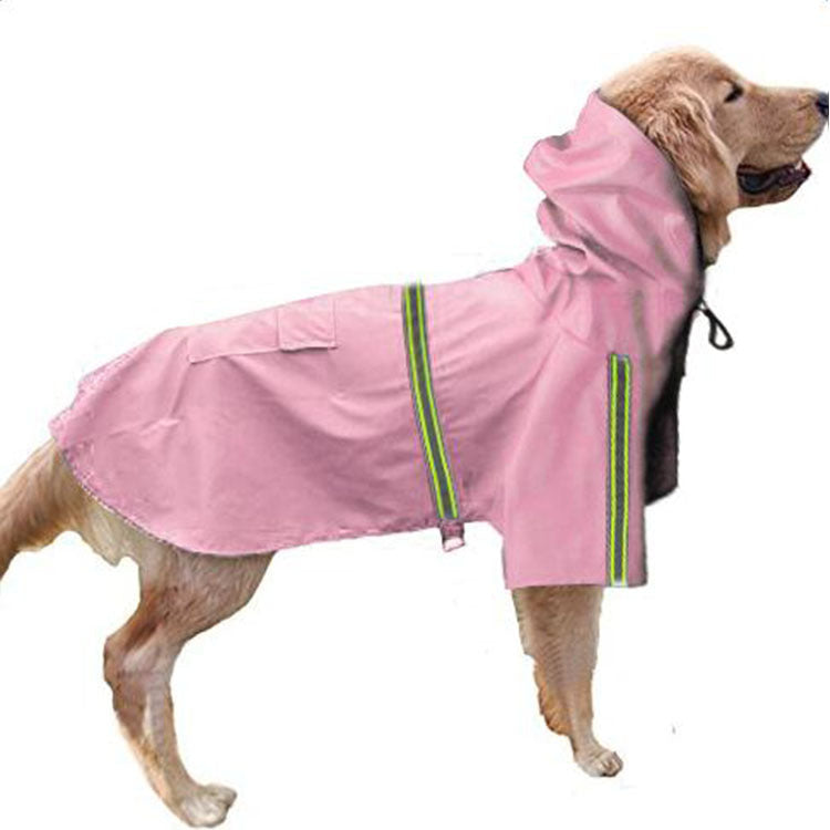 Spring/Summer Dog Raincoat: Waterproof Reflective Cape for All Dogs - Pink / 2XL - Accessories